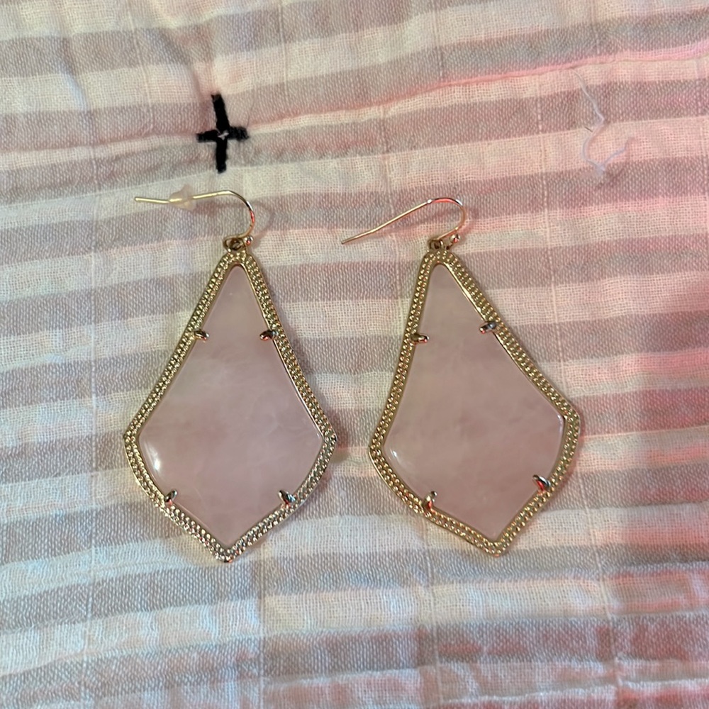 Kendra Scott Rose Quartz Alexandra Drops